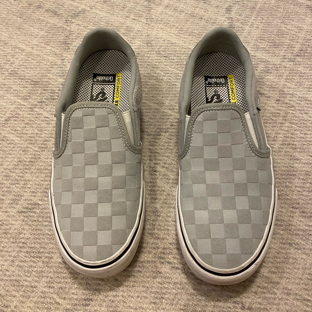 Vans Gray Checkered Slip-On Sneakers